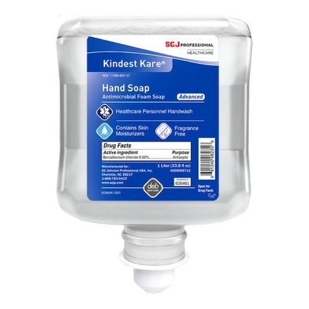 Kindest Kare Advanced - Antimicrobial Soap Foaming 1,000 mL Dispenser Refill Bottle Unscented - 626461