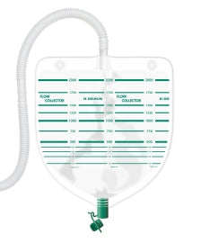 B. Braun Flexima 3S Flow Collector Pouch 2-Liter Capacity, 5 Foot White Tubing - 039900NA