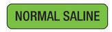 Precision Dynamics MedVision Pre-Printed Label Anesthesia Label Normal Saline Green 5/16 X 1-1/4 Inch - V01FG9519