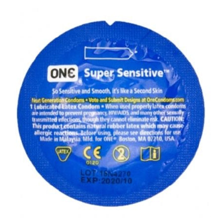Global Protection Corporation ONE Condom Lubricated One Size Fits Most 1000 per Box - 11600C