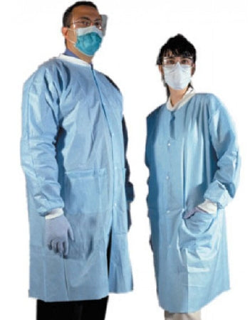 AMD Ritmed Lab Coat Blue X-Large Long Sleeves Knee Length - 8019