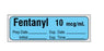 Shamrock Scientific Pre-Printed Label Anesthesia Label Fentanyl 10 mcg/mL / Prep Date _____ Exp. Date _____ / Initial _____ Exp. Time _____ Blue 1/2 Inch - SA-2424-EXP-PRE