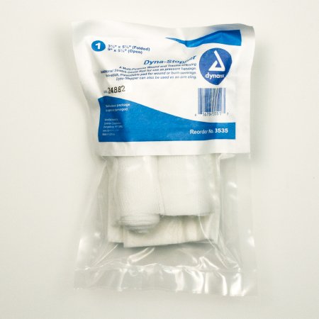 Dyna-Stopper - Trauma Dressing Gauze 5-1/2 X 9 Inch Rectangle Sterile - 3535