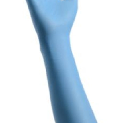 Cardinal Decontamination Exam Glove Medium NonSterile Nitrile Extended Cuff Length Fully Textured Blue Chemo Tested - 88ND