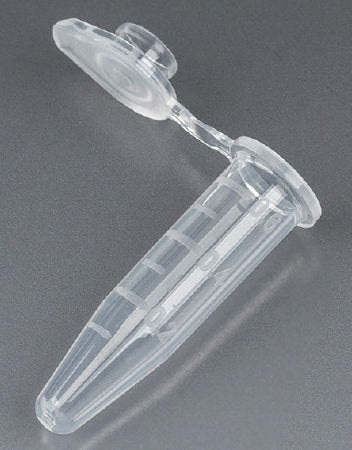 Globe Scientific Microcentrifuge Tube Conical Bottom Plain 500 µL Without Color Coding Snap Cap Polypropylene Tube - 110550