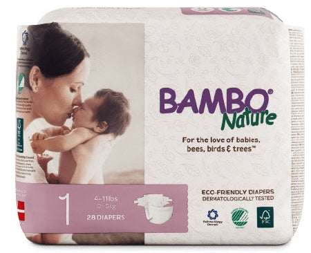 Abena North America Bambo Nature Baby Diaper Tab Closure Size 3 Disposable - 16049