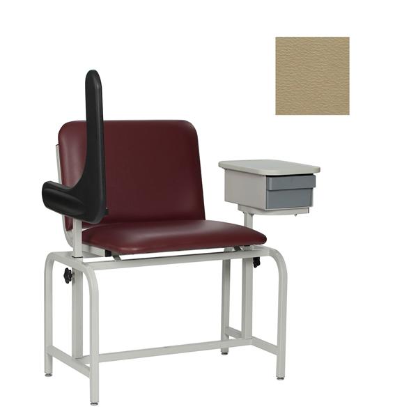 Winco Mfg, Chair Blood Draw Taupe Steel 450Lb Capacity Padded Back/24-1/4" Seat Ea - 2574-03