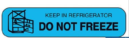 Health Care Logistics HCL Pre-Printed Label Instructional Label Do Not Feeze Blue 3/8 X 1-5/8 Inch - 2022