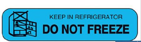 HCL - Pre-Printed Label Advisory Label Blue Paper Do Not Feeze Black Temperature Control 3/8 X 1-5/8 Inch - 2022