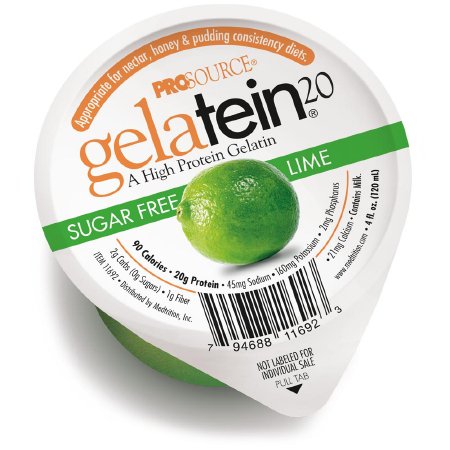 Gelatein 20 - Oral Protein Supplement Lime Flavor Ready to Use 4 oz. Cup - 11692
