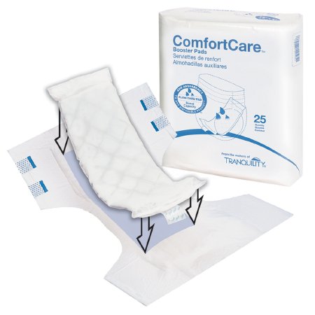 Principle Business Enterprises Comfort Care Incontinence Booster Pad 12 Inch Length Moderate Absorbency Polymer One Size Fits Most Unisex Disposable - 19244