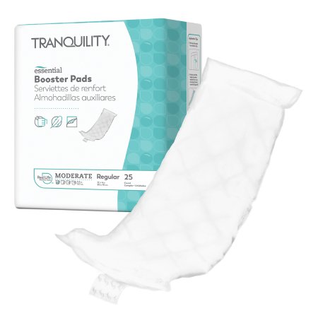 Tranquility Essential - Incontinence Booster Pad 4 X 12 Inch Moderate Absorbency Superabsorbant Core Regular Adult Unisex Disposable - 19244