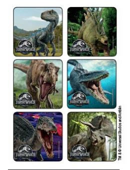 Medibadge Universal Studios 75 Per Unit Jurassic World Fallen Kingdom Sticker - 1715