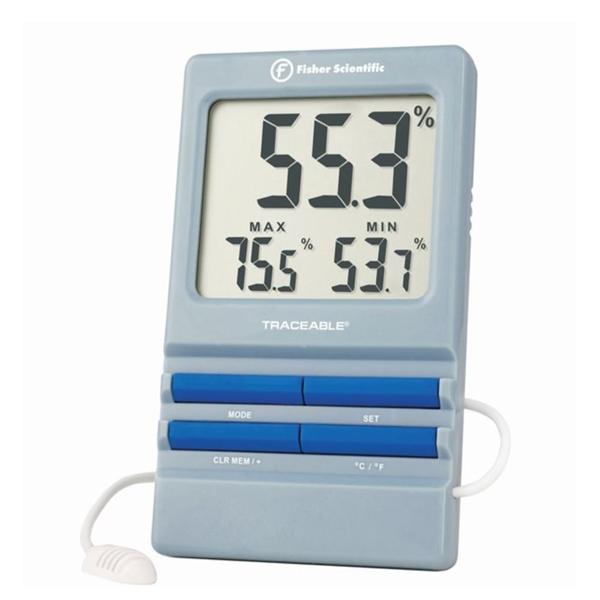 Fisher Scientific Co. Traceable Rh/Temperature Monitor Abs Plastic 0 To 60°C Ea - 1464984