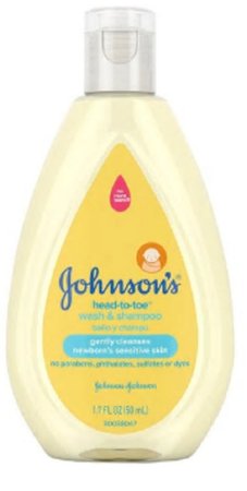 Johnson's Baby Head-to-Toe - Baby Shampoo and Body Wash 1.7 oz. Flip Top Bottle Scented - 10381371174833