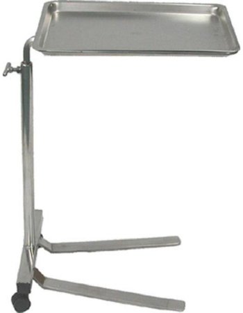 Newmatic Medical - MRI Conditional Mayo Stand 2 Inch Swivel Casters 31 to 51 Inch Height Range 14 X 21 Inch - 12436