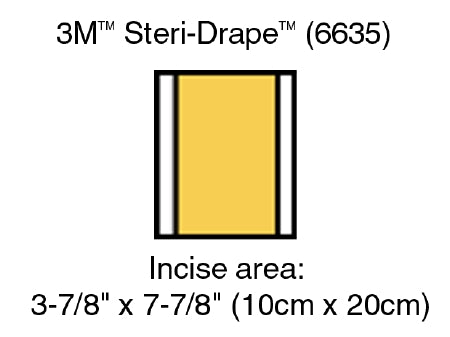 3MIoban2 - Surgical Drape Antimicrobial Incise Drape 3-7/8 W X 7-7/8 L Inch Sterile - 6635