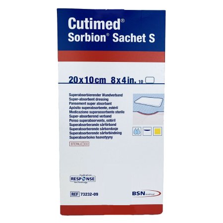Cutimed Sorbion Sachet S - Wound Dressing Cellulose / Gel Forming Polymer 4 X 8 Inch - 7323209