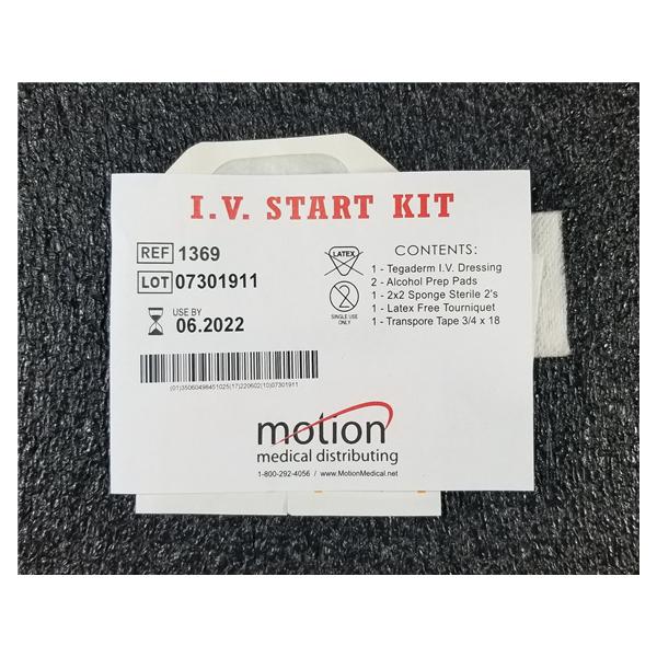 Motion Medical Distributing Kit Iv Start With Label Not Made With Natural Rubber Latex Sterile 100/Ca - 1369