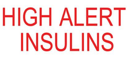 HCL - Pre-Printed Label Advisory Label Orange / White Paper High Alert Insulins Orange Alert Label 1 X 1-3/4 Inch - 2090