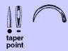 Anchor Products Anchor Suture Needle 1/2 Circle Taper Point Needle Davis Tonsil Type - 1849R