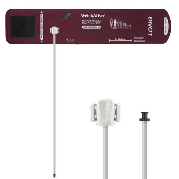 Welch-Allyn Cuff Blood Pressure Flexiport 32-43Cm Large Adult Size 12L Arm Long Burgundy Ea - REUSE-12L-1TP