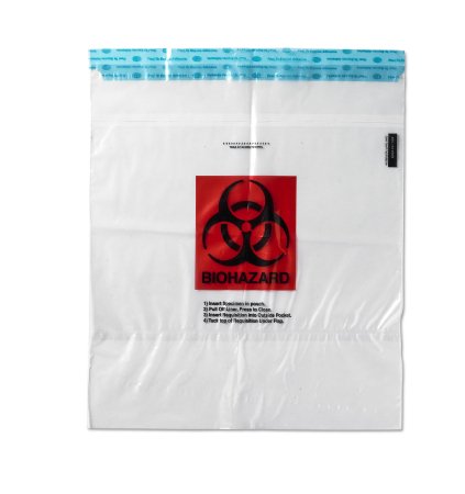 StatLab Medical Products - Specimen Transport Bag with Document Pouch 15 X 17 Inch Adhesive Closure Biohazard Symbol / Storage Instructions NonSterile - BGT1517