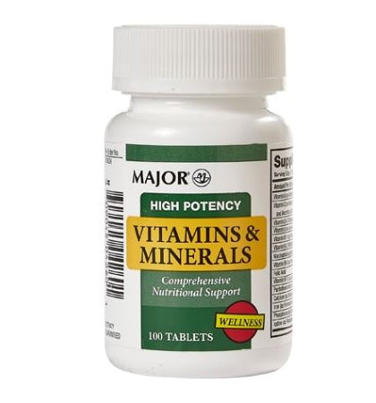 Major Pharmaceuticals Major Multivitamin Supplement Vitamin A / Ascorbic Acid / Vitamin D3 / Vitamin E / Vitamin B 5000 IU - 60 mg - 400 IU - 30 IU - 20 mg Strength Tablet 100 Per Bottle - 904504260