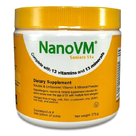Solace Nutrition NanoVM Seniors 51+ Oral Supplement 245 Gram Jar Powder - 1151