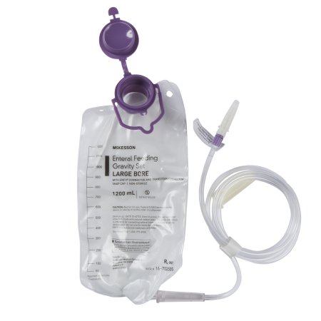 McKesson - Gravity Feeding Bag Set with ENFit Connector 1200 mL - 16-702505