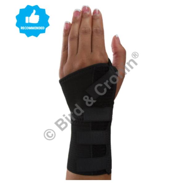 Bird & Cronin Brace Frazer Adult Wrist Cotton/Elastic Black Size 7" Medium Left Ea - 8144713