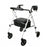 Luxe - 4 Wheel Rollator White Adjustable Height / Lightweight / Extra Wide / Folding - Medline - MDS86835W