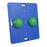 CanDo Balance Board Combo - Rectangular Balance Board Plastic 4 X 15 X 18 Inch Blue / Green - 10-2032