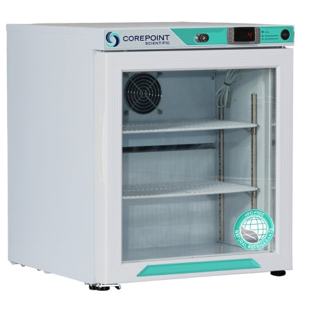 Corepoint Scientific - Refrigerator Laboratory Use 1 cu.ft. 1 Swing Glass Door Left Hinged Manual Defrost - PR011WWGLH/0