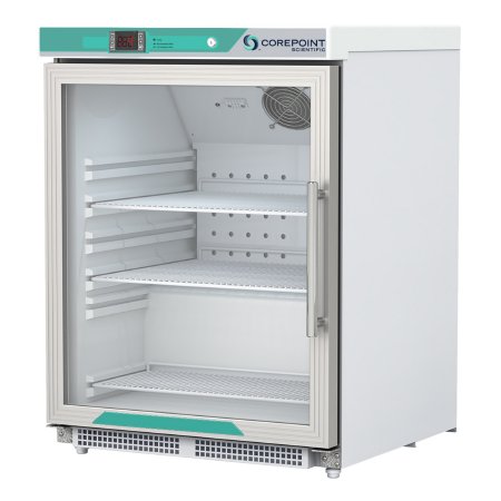 Corepoint Scientific - Undercounter Refrigerator Laboratory Use 4.6 cu.ft. 1 Swing Glass Door Left Hinged Cycle Defrost - Horizon Scientific - PR051WWGADALH/0