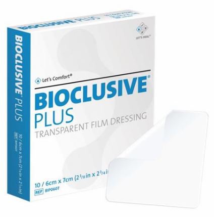 Systagenix Wound Management Transparent Film Dressing Bioclusive Plus Rectangle 2-3/8 X 2-3/4 Inch 2 Tab Delivery Without Label Sterile - BIP0607