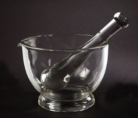 Health Care Logistics HCL Mortar and Pestle Hand Operated Clear - 3071