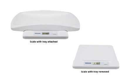 Health O Meter eBABYHR Pediatric Scale w Height Rod Digital LCD Display 44 lbs. / 20 kg White Battery Operated - 550KL