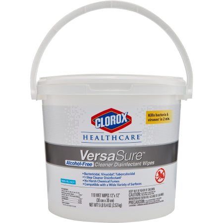 Healthlink Clorox Healthcare VersaSure Surface Disinfectant Cleaner Quaternary Based Wipe 110 Count Pail Disposable Scented - 31759