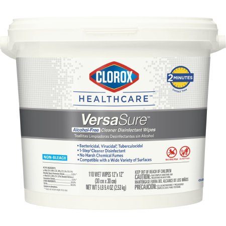 Clorox Healthcare VersaSure - Surface Disinfectant Cleaner Premoistened Manual Pull Wipe 110 Count Pail Scented NonSterile - 31759