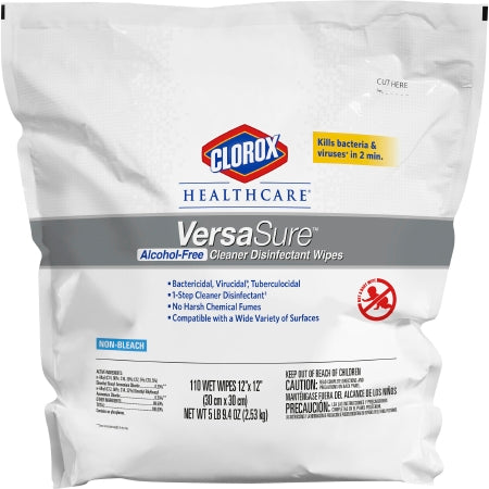 Healthlink Clorox Healthcare VersaSure Surface Disinfectant Refill Quaternary Based Wipe 110 Count Pouch Disposable Scented - 31761