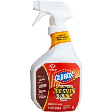 Healthlink Clorox Bio Stain & Odor Remover Surface Disinfectant / Deodorizer Peroxide Based Liquid 32 oz. Bottle Scented - 31903