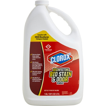 Healthlink Clorox Bio Stain & Odor Remover Surface Disinfectant / Deodorizer Peroxide Based Liquid 128 oz. Jug Scented - 31910