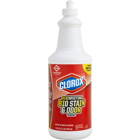 Healthlink Clorox Bio Stain & Odor Remover Surface Disinfectant / Deodorizer Peroxide Based Liquid 32 oz. Bottle Scented - 31903