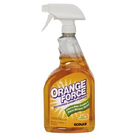 Ecolab Orange Force Surface Cleaner / Degreaser Nonabrasive Liquid 32 oz. Bottle Citrus Scent - 6100463