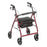 drive - 4 Wheel Rollator Red Adjustable Height / Folding Aluminum Frame - R728RD