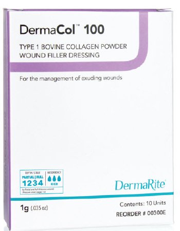DermaRite Industries DermaCol 100 Wound Filler Dressing Collagen Powder - 00300E
