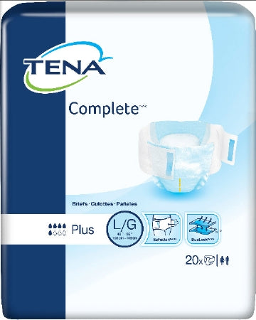 Essity HMS North America Inc TENA Complete Adult Incontinent Brief Tab Closure Large Disposable Moderate Absorbency - 67330