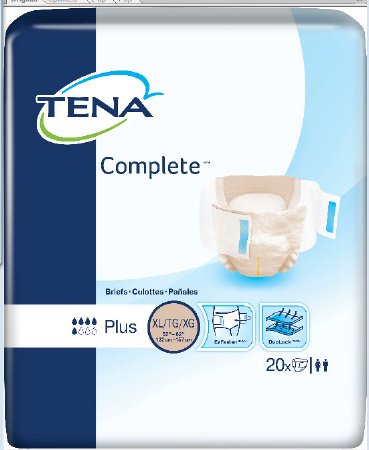 Essity HMS North America Inc TENA Complete Adult Incontinent Brief Tab Closure X-Large Disposable Moderate Absorbency - 67340