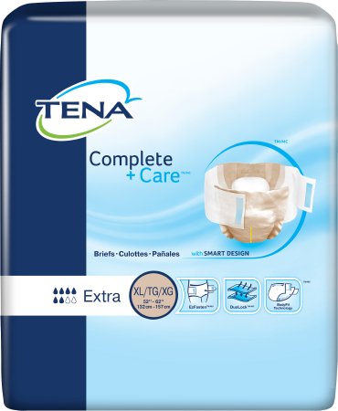 Essity HMS North America Inc TENA Complete + Care Adult Incontinent Brief Tab Closure X-Large Disposable Moderate Absorbency - 69980